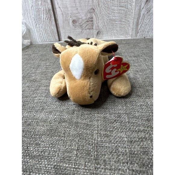 Vintage Ty Beanie Babies Derby The Horse w/ Star Plush Toy Collectible - Picture 2 of 8